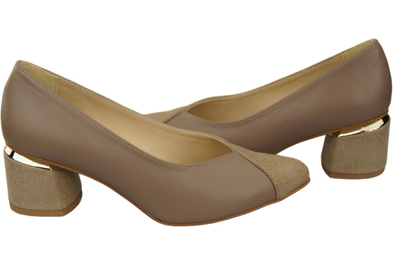 Einzigartige Damenschuhe aus Naturleder Spüren Sie den Luxus an Ihren Füßen Cappuccino Dark 191 ElitaBut