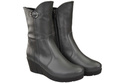Damen-Keilstiefel, Naturleder, Graphit 178 ElitaBut