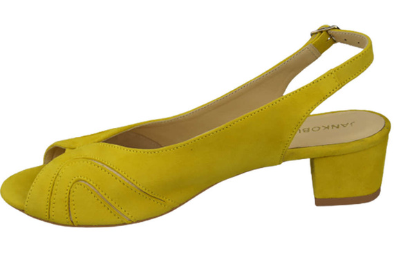 Damenschuhe Sandalen, natürliches Wildleder, Lemon 991 ElitaBut