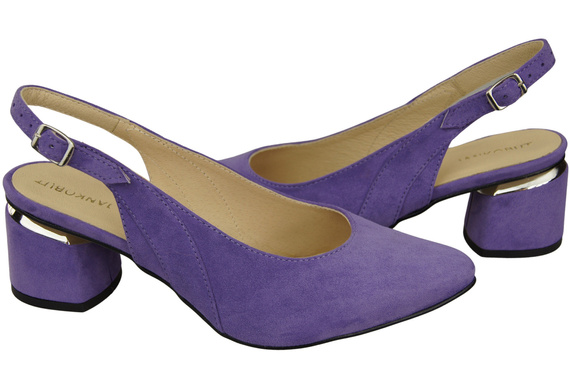 Damensandalen aus natürlichem Wildleder Lila Eleganz und Komfort 196 von ElitaBut