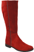 Schuhe Damenstiefel, Naturleder, Velour 153 Red ElitaBut