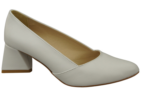 Damen Pumps Weiß Echtleder Spitz Zehen Absatz ElitaBut 221