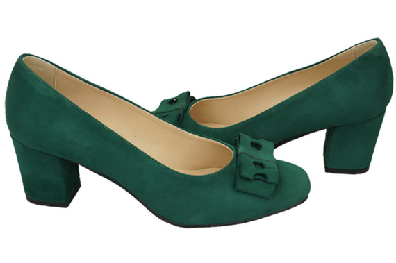 Damenschuhe Malachit-Pumps Natürliches Wildleder 163 ElitaBut