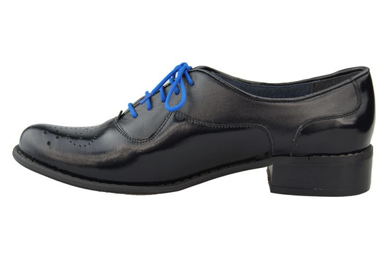 Schuhe Schnürschuhe, Naturleder, Schwarz, glänzend Damen 953 ElitaBut