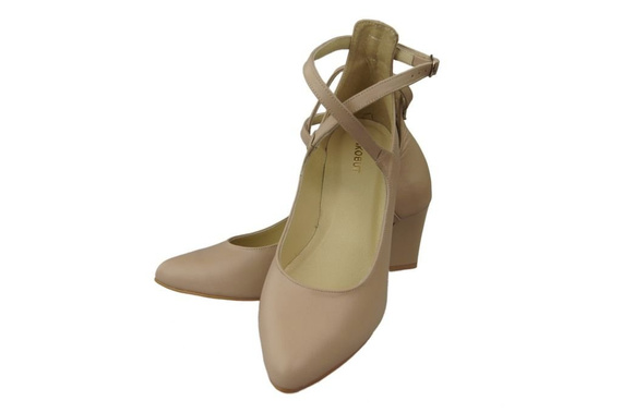 Damenschuhe Cappuccino-Pumps Naturleder 118 ElitaBut