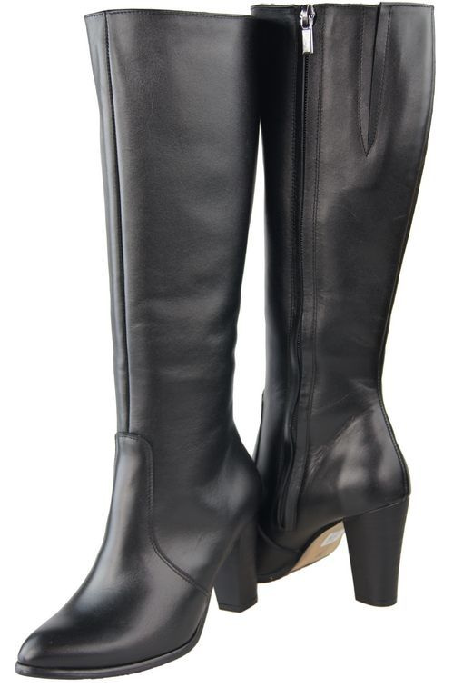 Schuhe Damenstiefel, Naturleder, Schwarz 944 ElitaBut