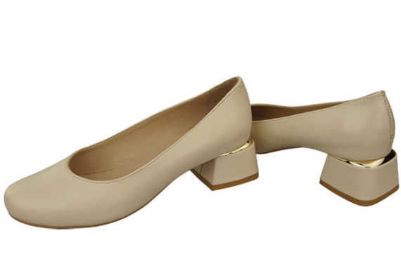 Damenschuhe Pumps Naturleder 159 Beige ElitaBut