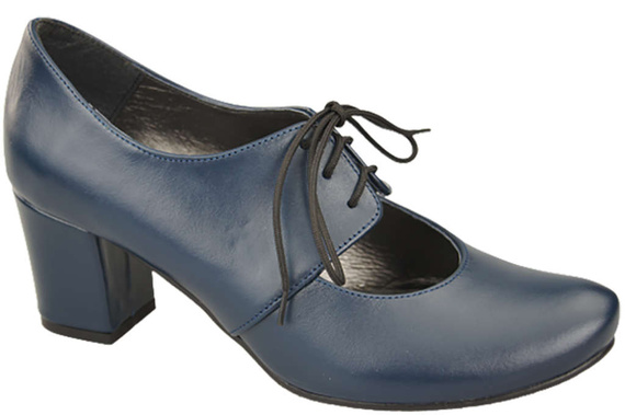 Schuhe Damenschuhe, Naturleder, Marineblau 161 ElitaBut