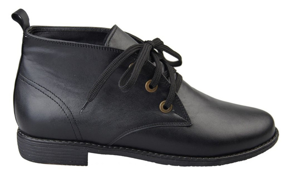 Warme Damenstiefel, Naturleder, Schwarz 979 von Elitabut