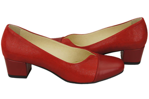 Damenschuhe Pumps Naturleder 164 Rot ElitaBut
