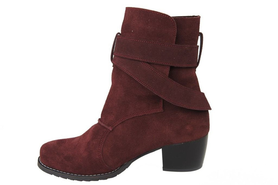 Damenstiefel Naturveloursleder Burgund 119 ElitaBut