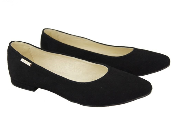 Damenschuhe Ballerinas Schwarz, Naturleder, Wildleder 131 ElitaBut