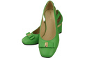 Schuhe Damen Lime Pumps aus Naturleder mit dekorativem Absatz 199 ElitaBut