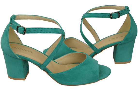Damenschuhe Sandalen Türkis, Naturleder, Wildleder 111 ElitaBut