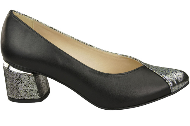 Einzigartige Damenschuhe aus Naturleder Fühlen Sie Luxus an Ihren Füßen Schwarz - Silber 191 ElitaBut