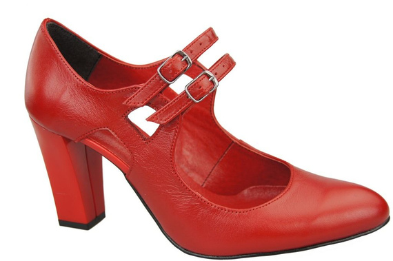 Damenschuhe Pumps Rot Naturleder 105 ElitaBut