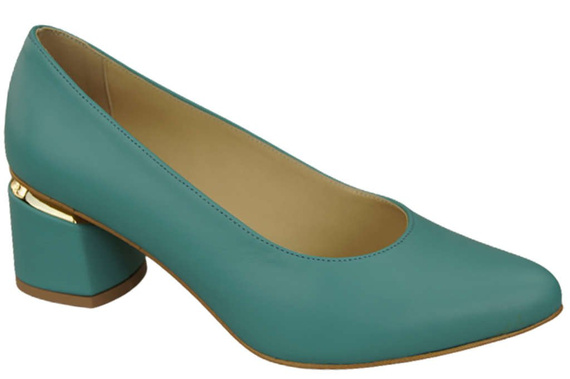 Damenschuhe Türkise Pumps, Naturleder 143 ElitaBut