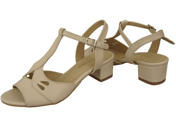Damenschuhe Beige Sandalen, Naturleder 169 ElitaBut
