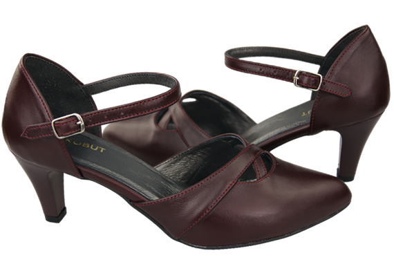 Damenschuhe Burgunderrote Sandalen, Naturleder 151 ElitaBut