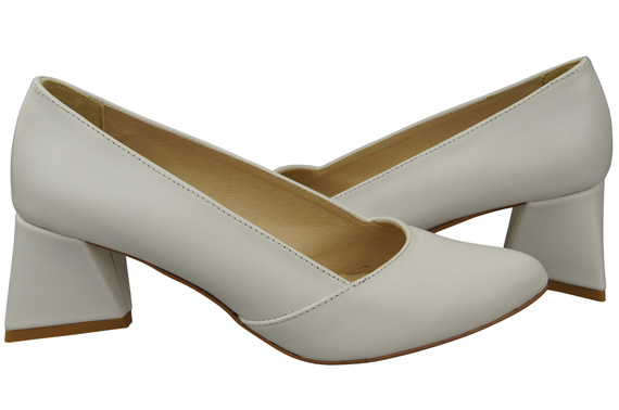 Damen Pumps Weiß Echtleder Spitz Zehen Absatz ElitaBut 221