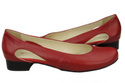 Damen-Ballerinas Rot, Naturleder 103 ElitaBut