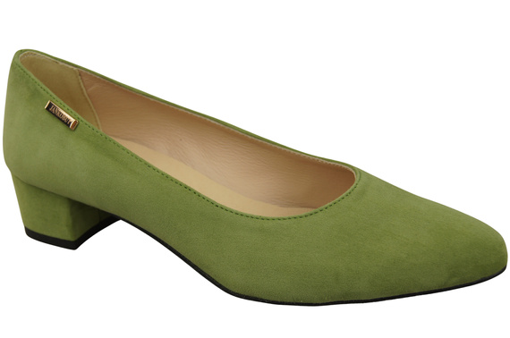 Bequeme Damen-Schuhe Pistazien aus echtem Veloursleder 220 Z ElitaBut