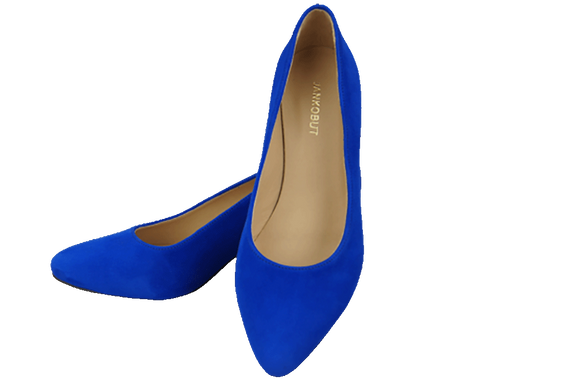 Damenschuhe Azure Pumps Natürliches Wildleder mit dekorativem Absatz 158 von ElitaBut