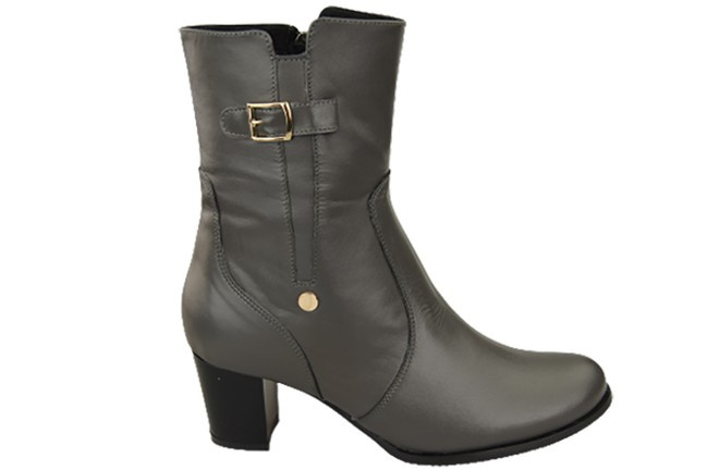 Damenschuhe Damenstiefel, warm, Naturleder, Graphite 882 von ElitaBut