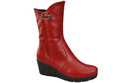 Damen-Keilstiefel, Naturleder, Rot 178 ElitaBut