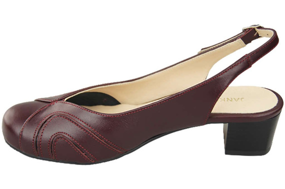 Damenschuhe Sandalen, Naturleder, Burgund 842 ElitaBut