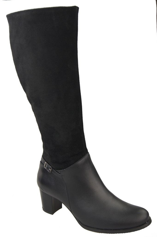 Schuhe Damenstiefel, Naturleder 101 Schwarz ElitaBut