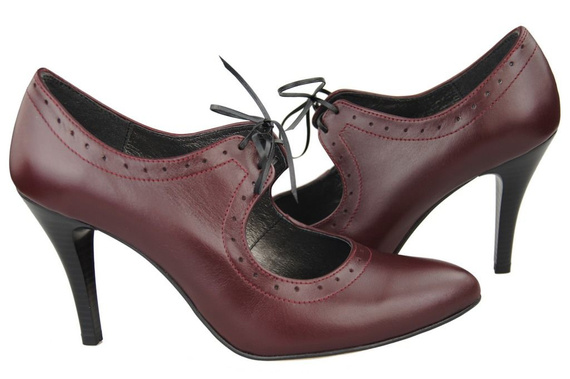 Damenschuhe Pumps Naturleder Burgund 553 ElitaBut