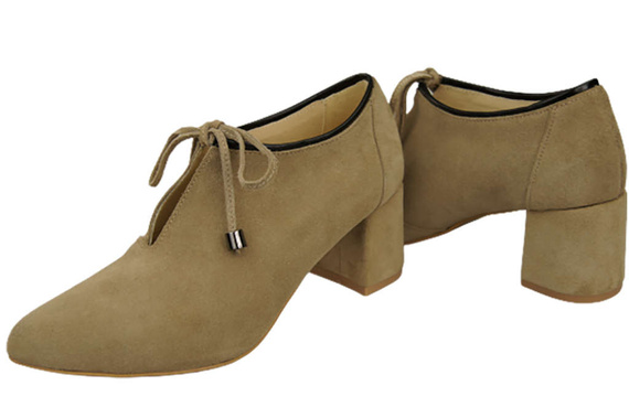Damenschuhe Beige Schuhe, natürliches Veloursleder 183 ElitaBut