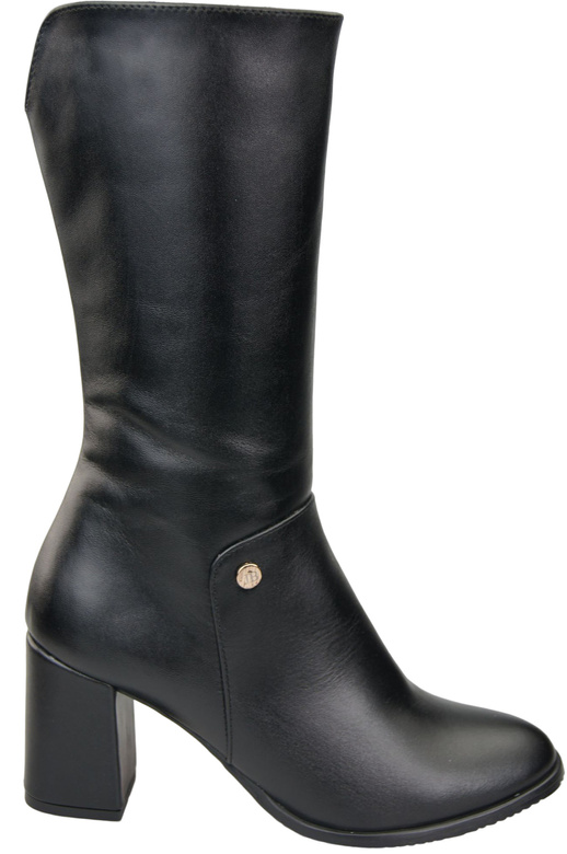 Damen-Halbstiefel, Naturleder, Schwarz 189 ElitaBut