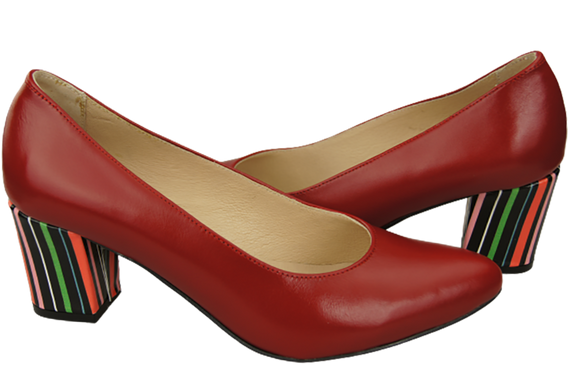 Damenschuhe Rote Pumps aus Naturleder mit Zierabsatz 158 ElitaBut