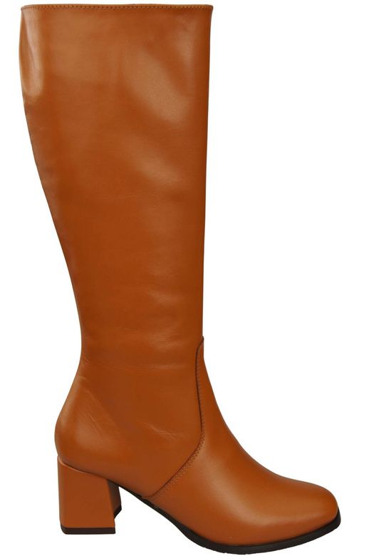 Bequeme Damen Rotes Niedrig Absatz Stiefel Naturleder 212 ElitaBut