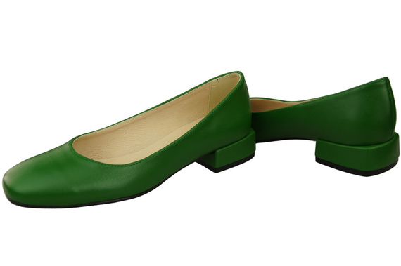 Bequeme Frauen Schuhe Grün Flats Natural Leder 204 ElitaBut