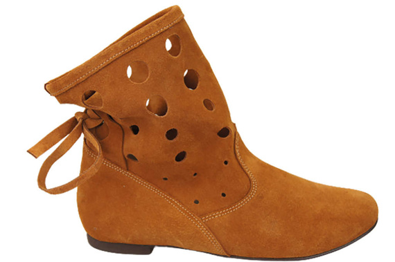 Schuhe Damen-Stiefeletten, natürliches Veloursleder, Rude 160 ElitaBut