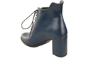Damen Winter-Schnürstiefel, Naturleder, Marineblau 174 von ElitaBut