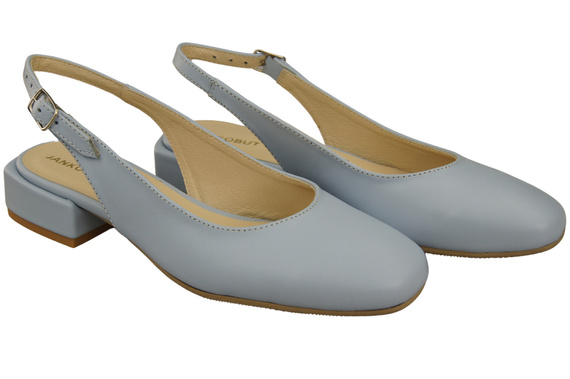 Damen Schuhe Sandalen Hellblau Flacher Absatz Naturleder 206 ElitaBut