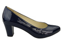 Damenschuhe Pumps Naturleder Marineblau Lack 974 ElitaBut