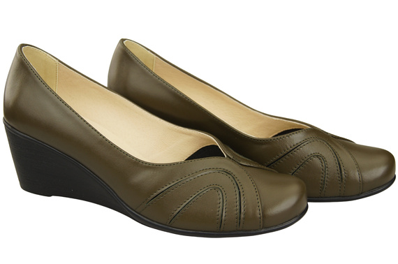 Damen Schwarz Naturleder Gestiefelte Olive 828 ElitaBut