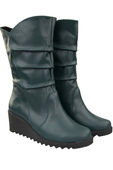 Schuhe Damenstiefel Keil Winter Naturleder Malachit 140 ElitaBut