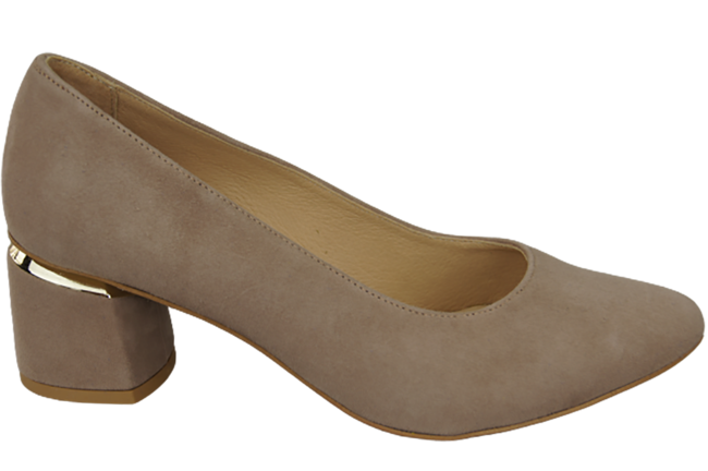 Damenschuhe Cappuccino-Pumps Natürliches Wildleder 143 Von ElitaBut