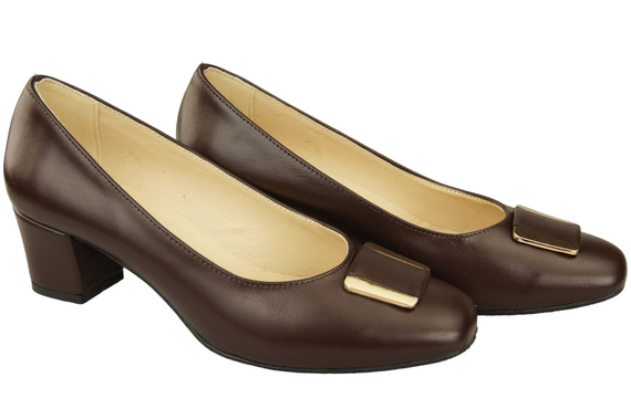 Damenschuhe Pumps Naturleder 187 Schokolade ElitaBut