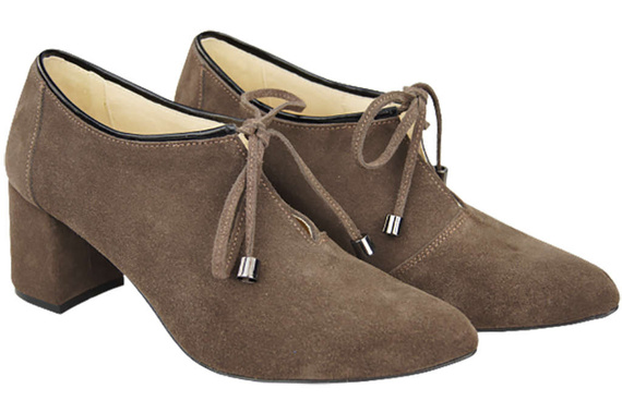 Damenschuhe Braune Schuhe Natursamtleder 183 ElitaBut