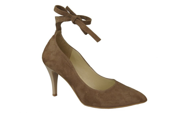 Damenschuhe Pumps, natürliches Wildleder, Cappuccino 983 ElitaBut
