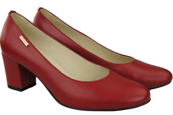 Damenschuhe Rote Pumps Naturnarbenleder 125 ElitaBut