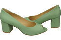 Damenschuhe PEEP TOE Pumps, Mint, Naturleder mit beschichtetem Absatz 192 ElitaBut