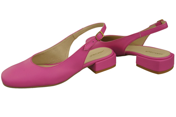 Damen Schuhe Sandalen Fuchsie Flacher Absatz Naturleder 206 ElitaBut